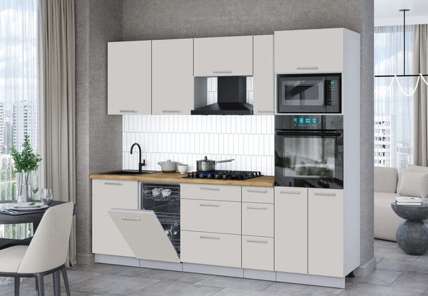 Кухонный гарнитур Интерлиния Мила Gloss 2.45-ПМ3