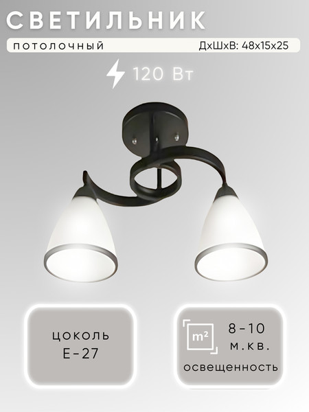 Потолочный светильник Aitin-Pro НПБ 02-2x60-101 / 7600/2 - фото