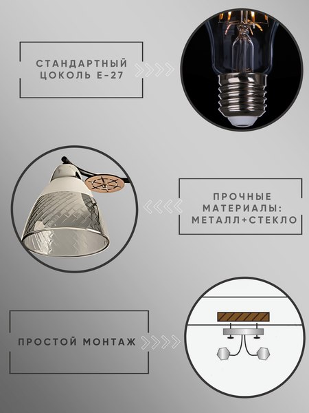 Потолочный светильник Aitin-Pro НПБ 02-2x60-101 / 8245/2