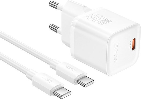 Зарядное устройство сетевое Hoco N66 + кабель Type-C-Type-C - фото