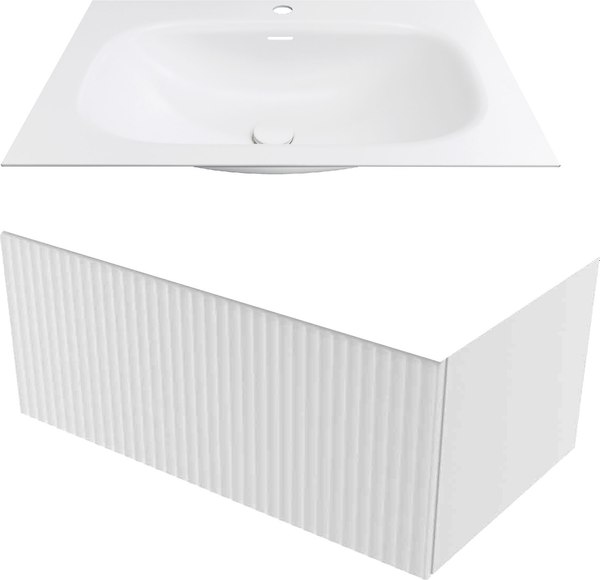 Тумба с умывальником ЗОВ Кито 70 / K70LW0MFWPM-M115W70 - фото