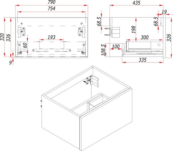 Тумба с умывальником ЗОВ Кито 80 / K80LW0MWM-M115W80 (белый матовый)