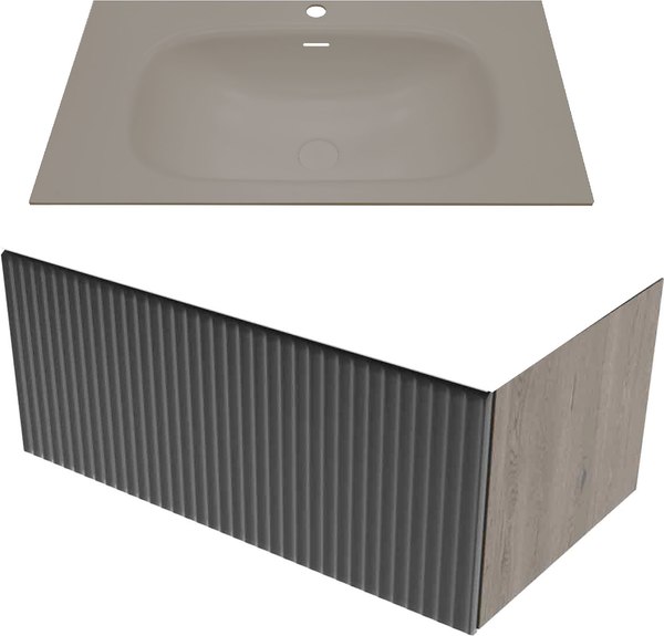 Тумба с умывальником ЗОВ Кито 80 / K80TS0MFLPM-M115G80 - фото