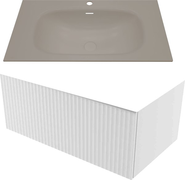 Тумба с умывальником ЗОВ Кито 80 / K80LW0MFWPM-M115G80 - фото