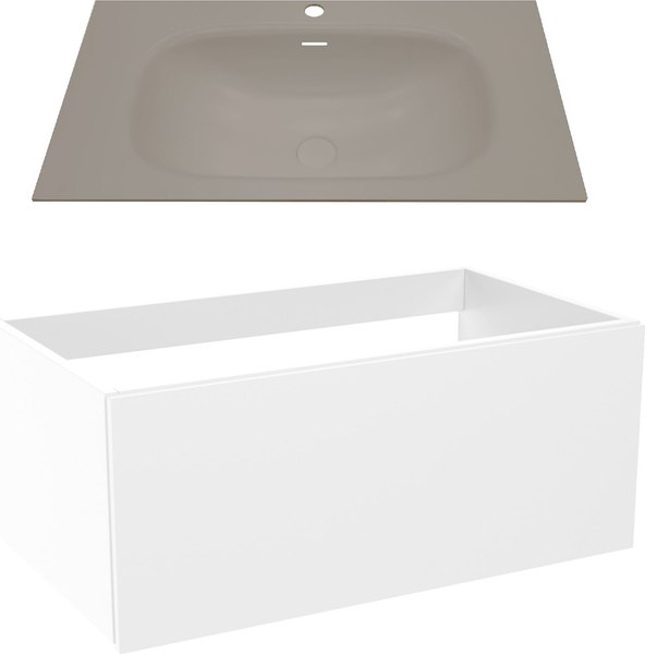 Тумба с умывальником ЗОВ Кито 80 / K80LW0MWM-M115G80 - фото