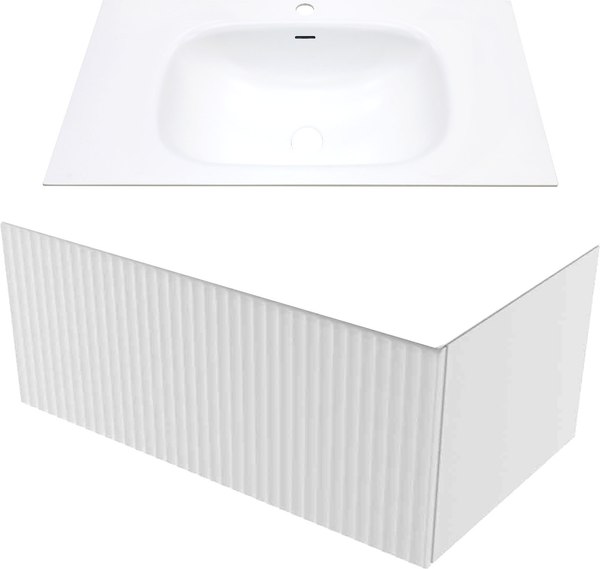 Тумба с умывальником ЗОВ Кито 100 / K100LW0MFWPM-M115W100 - фото