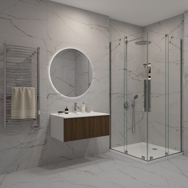 Тумба с умывальником ЗОВ Кито 100 / K100LW0MRM-M115W100 (белый/тростник)