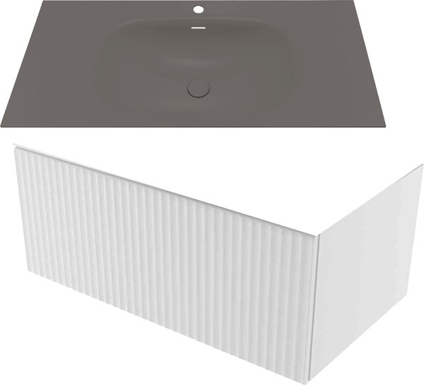 Тумба с умывальником ЗОВ Кито 100 / K100LW0MFWPM-M115B100 - фото