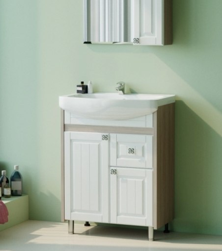 Тумба с умывальником Mixline Версаль 65 550332 + Best 65 / BST65SLWB01 - фото