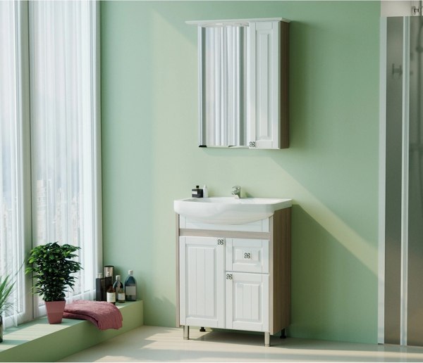 Тумба с умывальником Mixline Версаль 65 550332 + Best 65 / BST65SLWB01