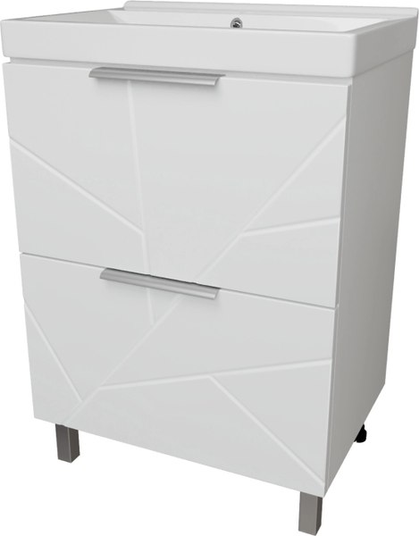 Тумба с умывальником Mixline Гранд 60 553025 + Luxe Fest 60 / FST60SLWB01