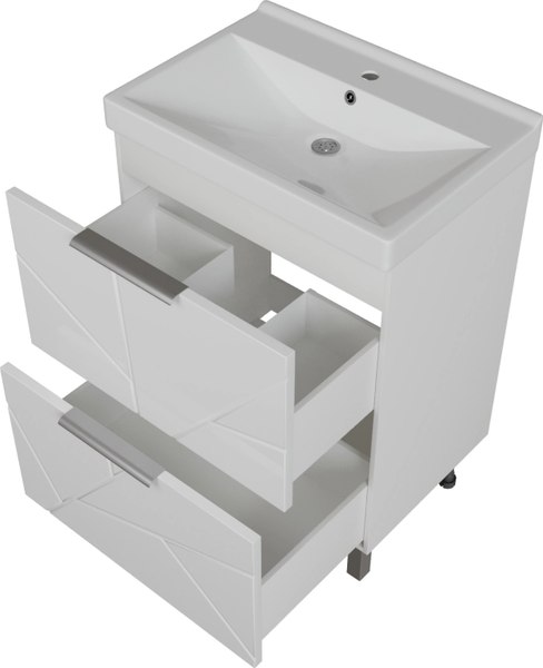 Тумба с умывальником Mixline Гранд 60 553025 + Luxe Fest 60 / FST60SLWB01