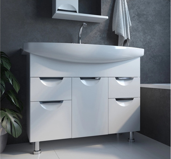 Тумба с умывальником Mixline Этьен 105 542411 + Элеганс 105 - фото