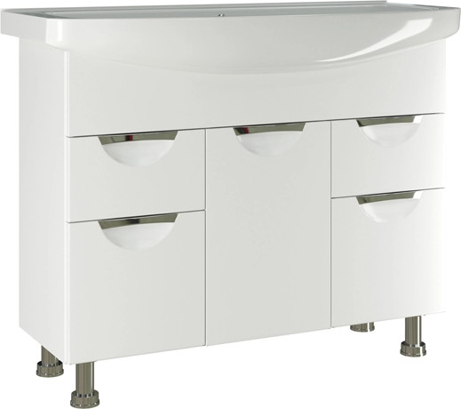 Тумба с умывальником Mixline Этьен 105 542411 + Элеганс 105