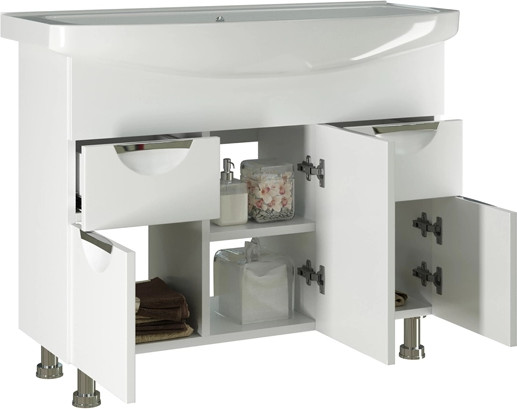 Тумба с умывальником Mixline Этьен 105 542411 + Элеганс 105