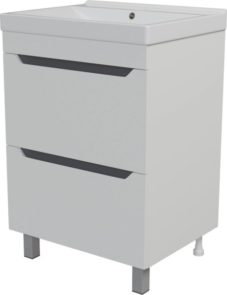 Тумба с умывальником Mixline Лайн-60 555470 + Luxe Fest 60 / FST60SLWB01