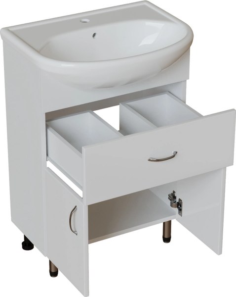Тумба с умывальником Mixline Мистраль-60 555210 + Уют 60