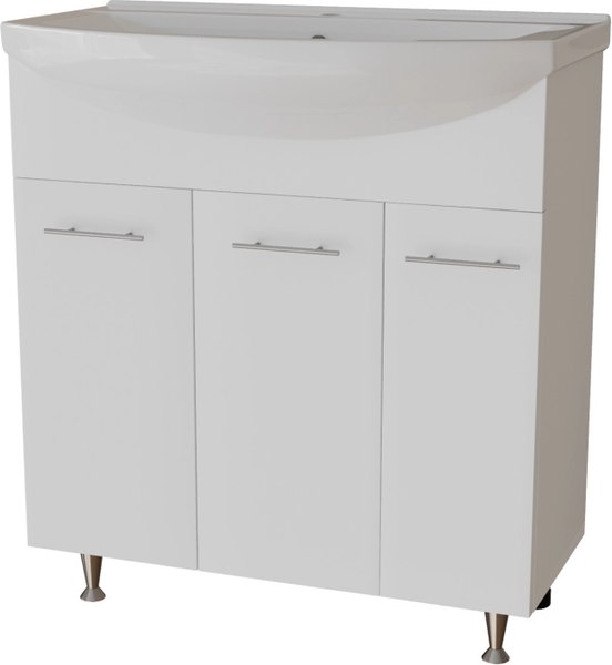 Тумба с умывальником Mixline Вега 75 553564 + Best 75 / BST75SLWB01 - фото