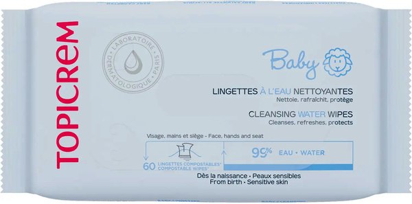 Влажные салфетки детские Topicrem Baby на водной основе - фото