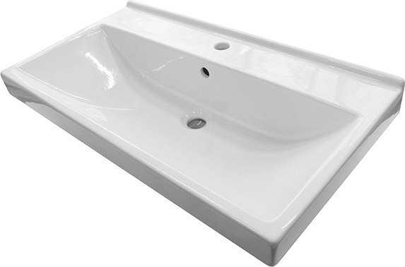 Тумба с умывальником Mixline Бруклин 80 543586 + Luxe Fest 80 / FST80SLWB01