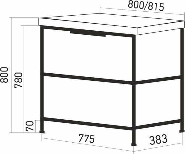 Тумба с умывальником Mixline Бруклин 80 543586 + Luxe Fest 80 / FST80SLWB01
