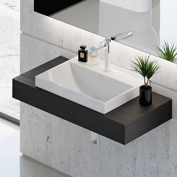 Тумба с умывальником Mixline Бруклин 60 548233 + Luxe Fest 60 / FST60SLWB01