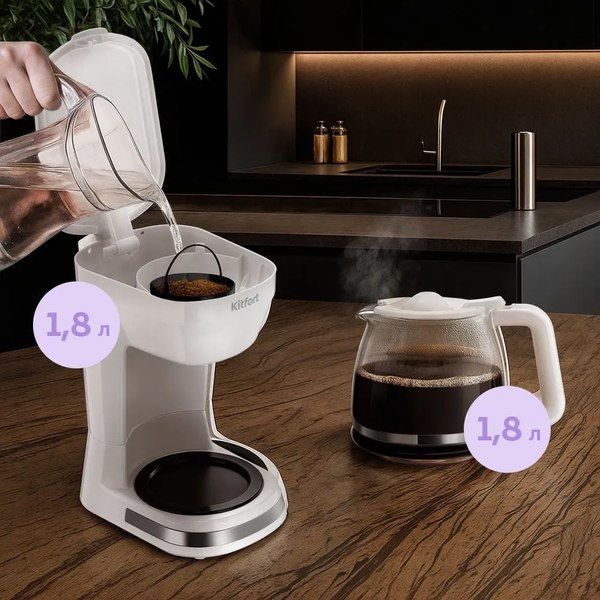 Капельная кофеварка Kitfort КТ-7538