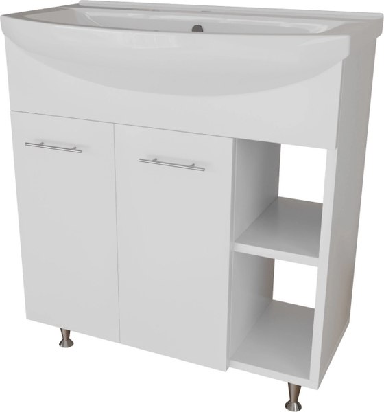 Тумба с умывальником Mixline Анри-75 556876 + Best 75 / BST75SLWB01 - фото