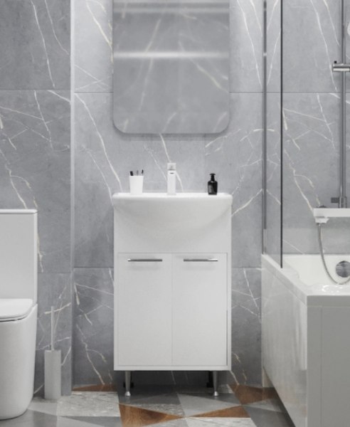 Тумба с умывальником Mixline АлАн-55 554982 + Уют 55 - фото