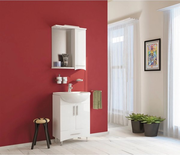 Тумба с умывальником Mixline АлАн-55 554982 + Уют 55