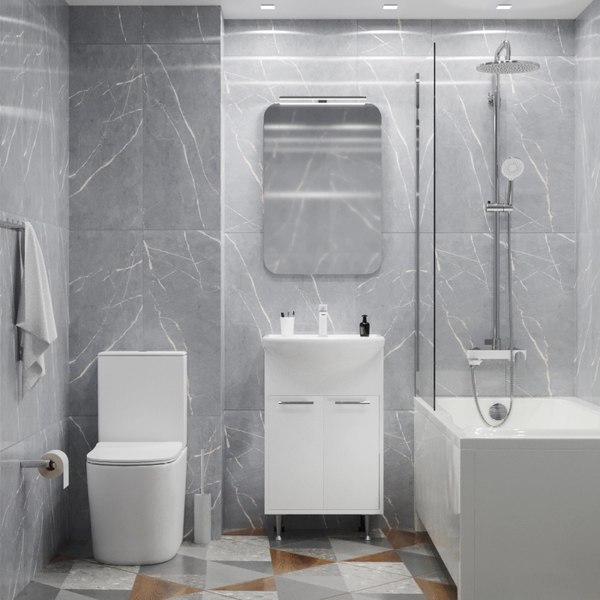 Тумба с умывальником Mixline АлАн-55 554982 + Уют 55