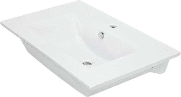 Тумба с умывальником Mixline Байкал 75 550385 + Luxe Quadro 75 / QDR75SLWB01