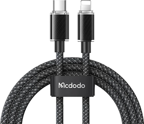 Кабель McDodo 36W Type-C to Lightning Transparent - фото