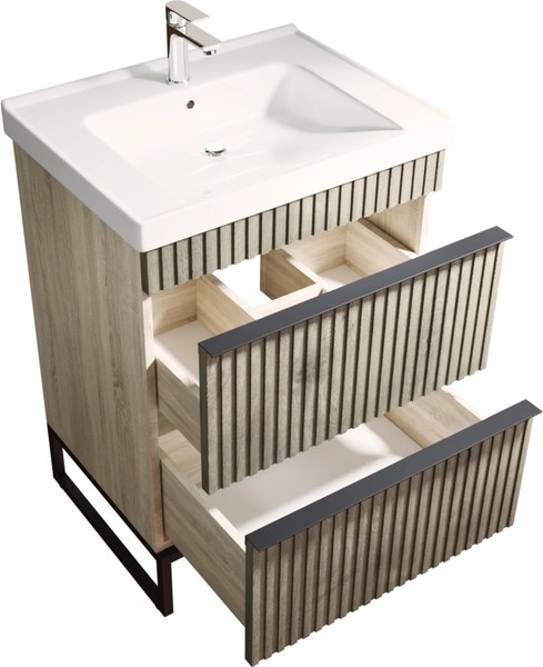 Тумба с умывальником Mixline Окленд 60 551717 + Grace 60 / 641587