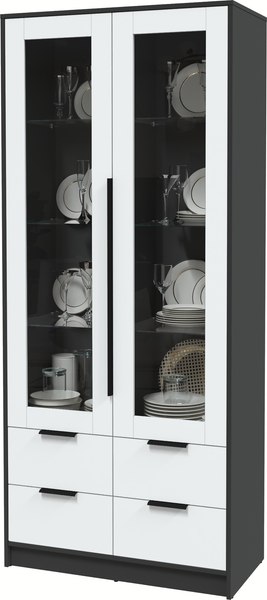 Шкаф с витриной Интерлиния Концепт КТ-ШВ2