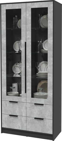 Шкаф с витриной Интерлиния Концепт КТ-ШВ2