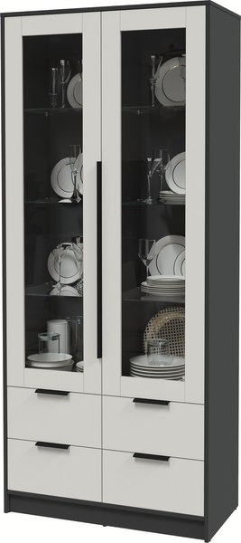 Шкаф с витриной Интерлиния Концепт КТ-ШВ2