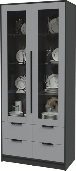 Шкаф с витриной Интерлиния Концепт КТ-ШВ2