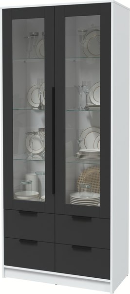 Шкаф с витриной Интерлиния Концепт КТ-ШВ2