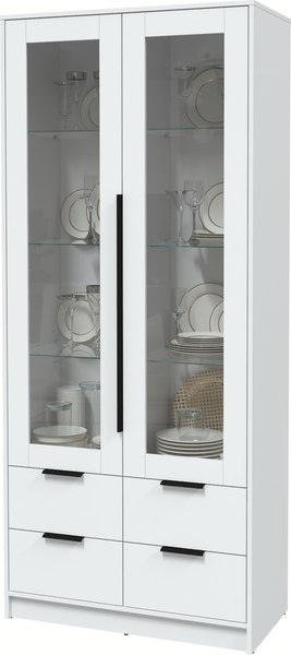 Шкаф с витриной Интерлиния Концепт КТ-ШВ2