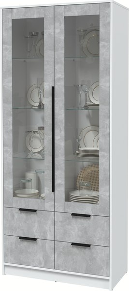Шкаф с витриной Интерлиния Концепт КТ-ШВ2