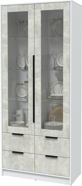 Шкаф с витриной Интерлиния Концепт КТ-ШВ2