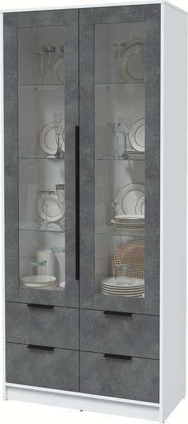 Шкаф с витриной Интерлиния Концепт КТ-ШВ2