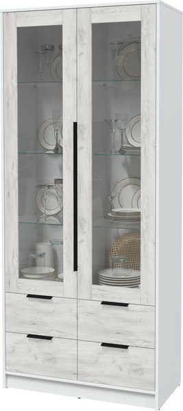 Шкаф с витриной Интерлиния Концепт КТ-ШВ2