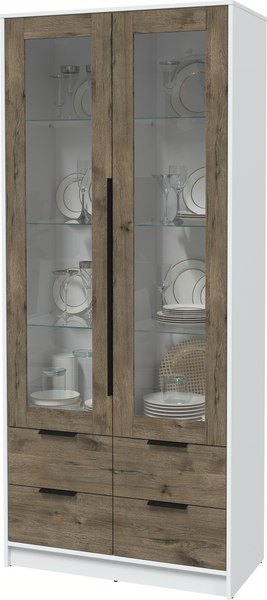 Шкаф с витриной Интерлиния Концепт КТ-ШВ2