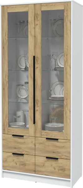 Шкаф с витриной Интерлиния Концепт КТ-ШВ2