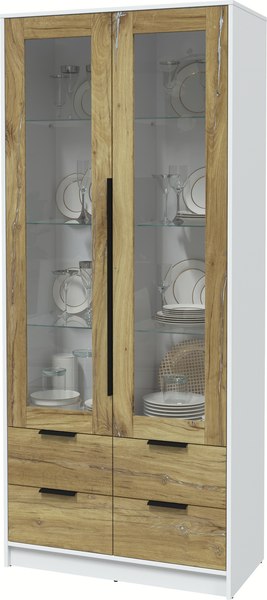 Шкаф с витриной Интерлиния Концепт КТ-ШВ2