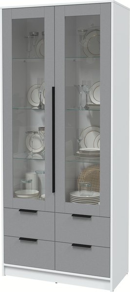 Шкаф с витриной Интерлиния Концепт КТ-ШВ2