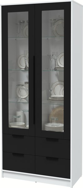 Шкаф с витриной Интерлиния Концепт КТ-ШВ2