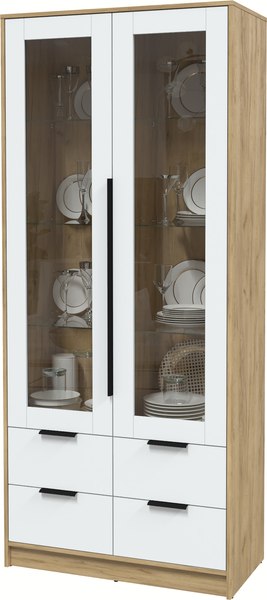 Шкаф с витриной Интерлиния Концепт КТ-ШВ2